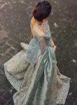 Ice Blue Bridal Sharara PKD