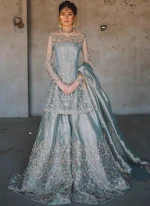 Ice Blue Bridal Sharara PKD