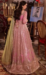 Pink Colour Anarkali Dress For Wedding Guests (2)