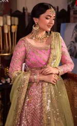 Pink Colour Anarkali Dress For Wedding Guests (4)