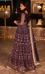 Purple Color Anarkali Dress For Wedding Guests (2)