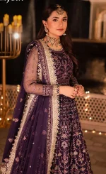 Purple Color Anarkali Dress For Wedding Guests (4)