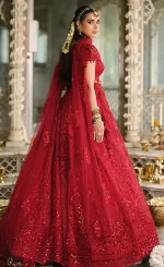 Red Colour Lehenga Choli For Wedding Guests (2)