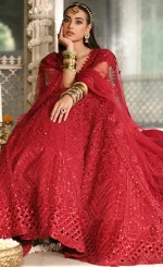 Red Colour Lehenga Choli For Wedding Guests (4)