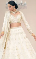 White Colour Lehenga Choli For Wedding Guests (3)