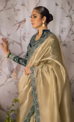 Golden Colour Saree Blouse​ For Wedding Guests (4)