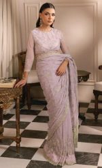 Mauve Color Saree​ For Wedding Guests (3)