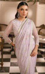 Mauve Color Saree​ For Wedding Guests (4)