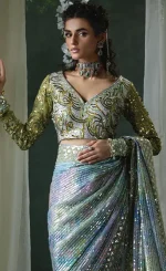 Multi Color Saree For Wedding Guests (4)