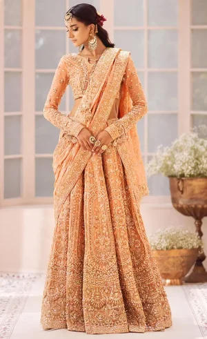 Orange Colour Lehenga Choli For Wedding Guests (1)