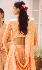 Orange Colour Lehenga Choli For Wedding Guests (2)