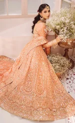 Orange Colour Lehenga Choli For Wedding Guests (3)