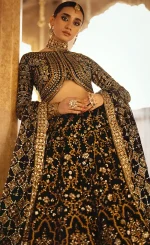Velvet Choli with Lehenga​ For Wedding Guests (4)