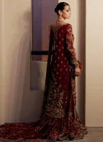 Deep Red Bridal Gharara Dress 11 (1)