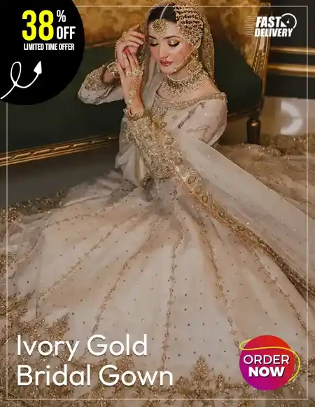 Ivory Gold Bridal Gown