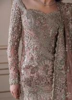 Pink Colour Mermaid Bridal Lehenga (3)