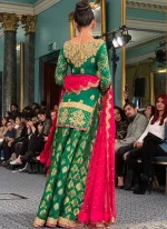 Green Mehndi Lehenga For Bride (2)