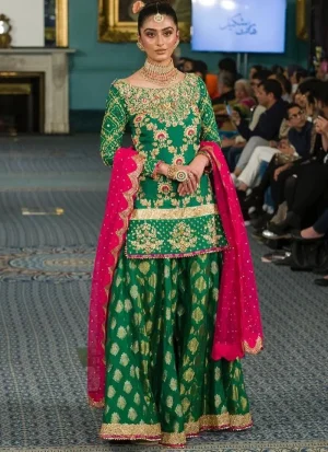 Green Mehndi Lehenga For Bride (2)