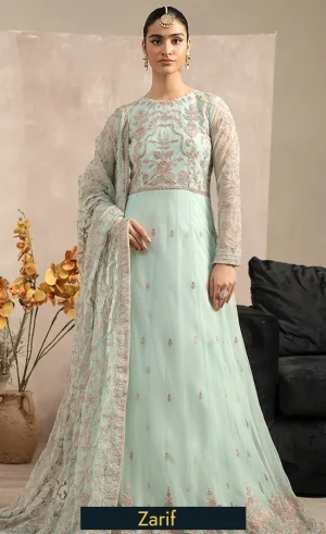 Zarif Ivory Saree For Wedding Guests (1)